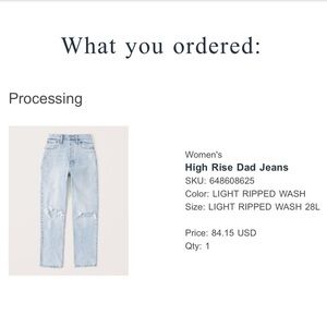 Abercrombie & Fitch High Rise Dad Jean